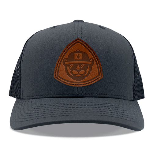 Custom Yupoong 6606 Trucker Leather Patch Hat