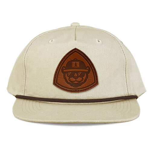 Custom Lost Hat Co Goat Rope Leather Patch Hat Cream