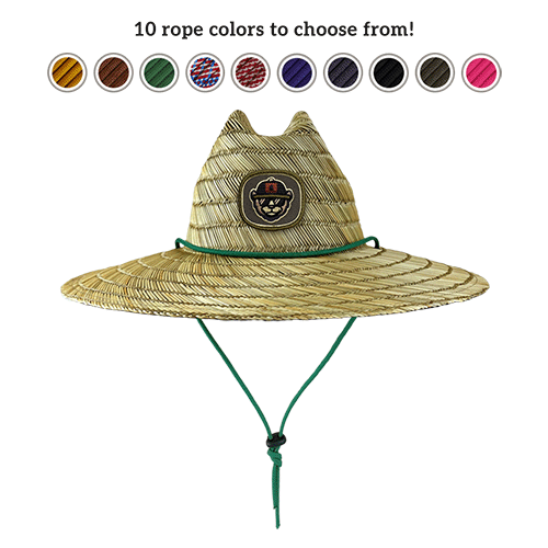 Custom Lost Hat Co Straw Hat With Embroidered Patch