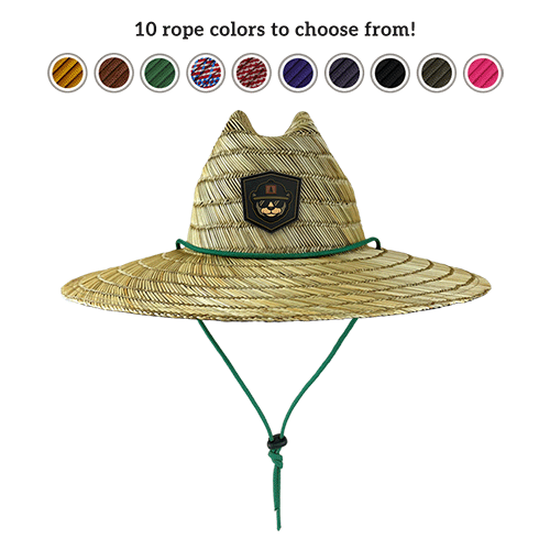 Custom Lost Hat Co Straw Hat With PVC Rubber Patch