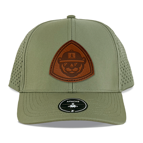 Custom Zapped Headwear Apache Leather Patch Hat