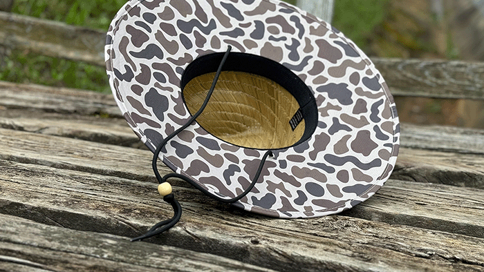 Lost Hat Co Straw Hat Camo Print Under Brim